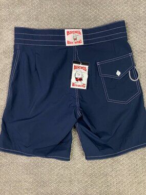 Birdwell Beach Britches Board Shorts 32 Blue Swim Trunks California Republic NEW